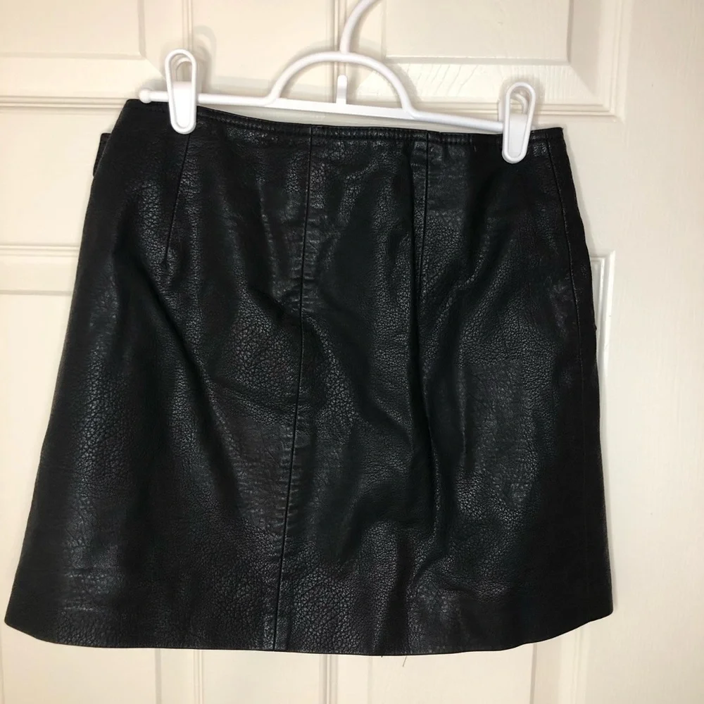 Pistola Rey vegan leather wrap skirt in Raven NWT new - Picture 5 of 11
